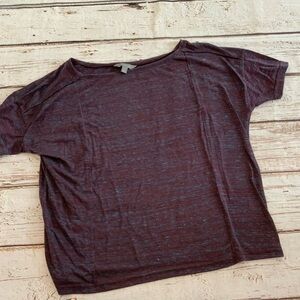 Rubbish Nordstrom Purple Marled Short Sleeve Top - XS